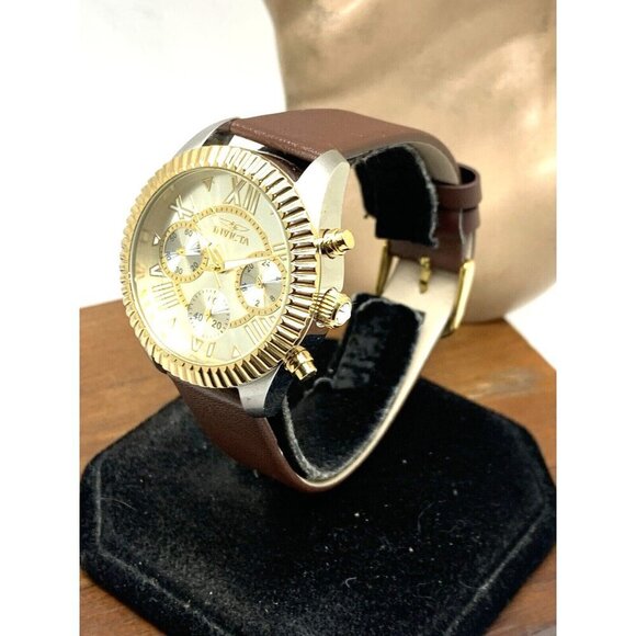 Invicta Women\'s Watch 21425 Angel Quartz Chronograph Brown Leather Strap 36mm main image 6